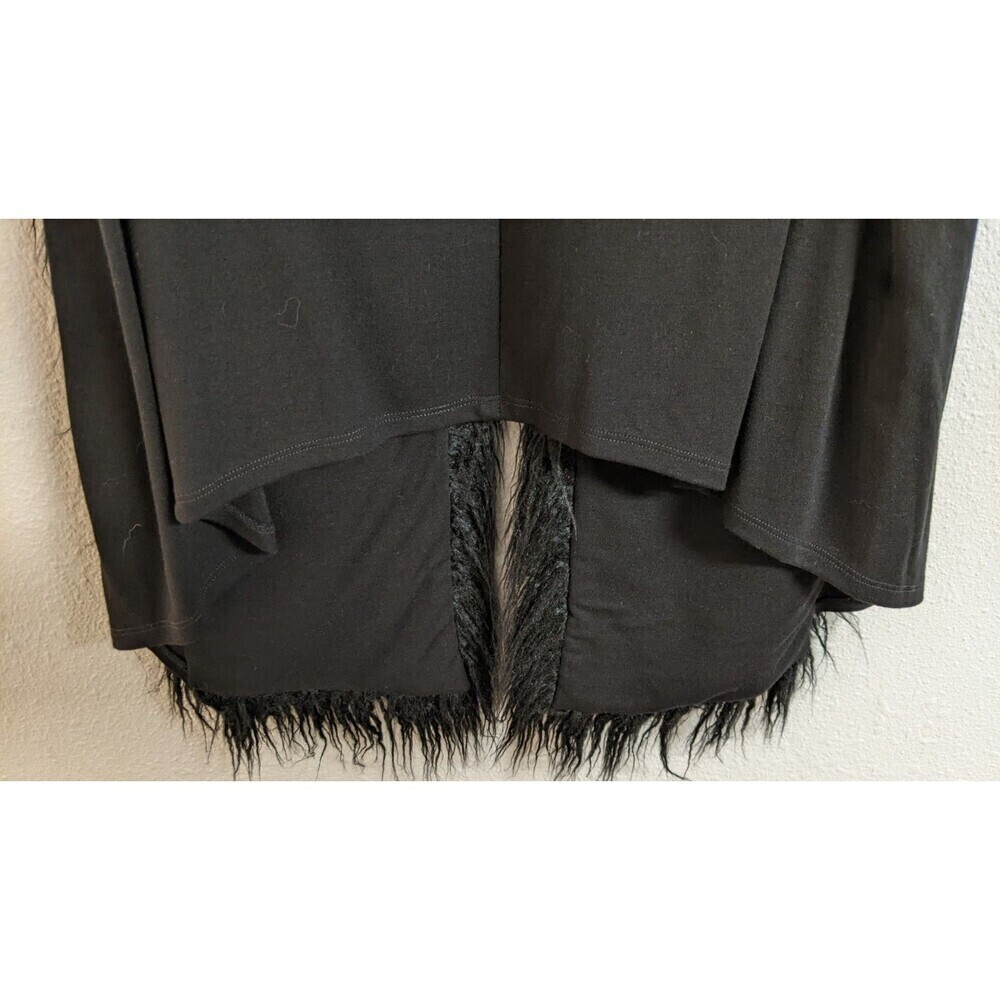 CAbi #929 Infinite Vest Black Faux Fur Open Front With Pockets! Size Small - Picture 9 of 11